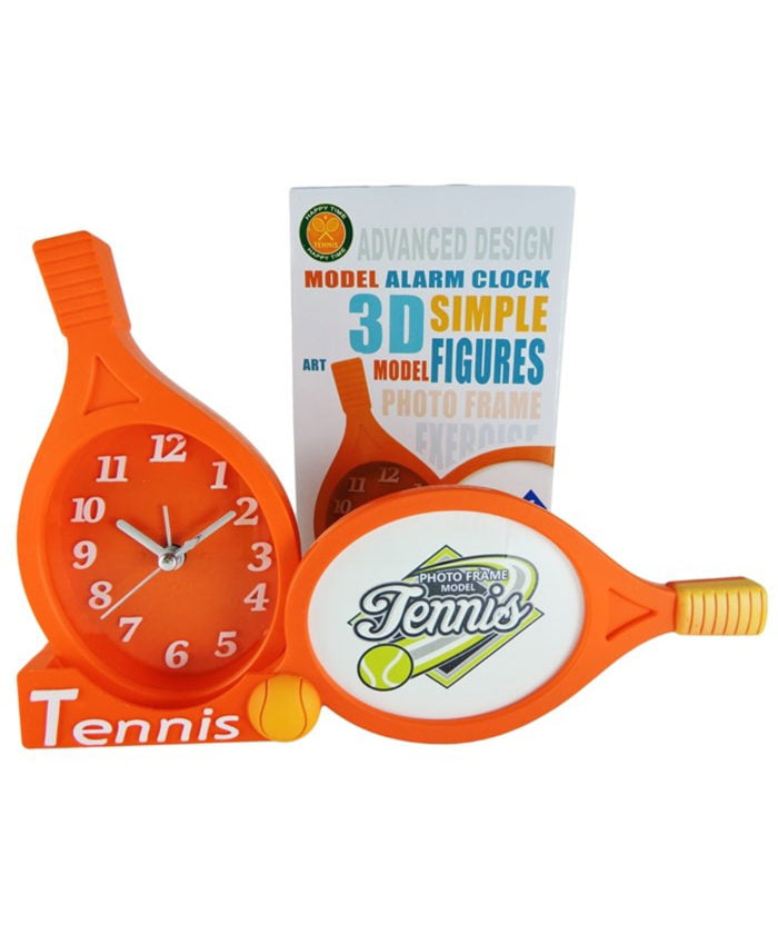 3D Racket Shape Alarm Clock With Photo Frame