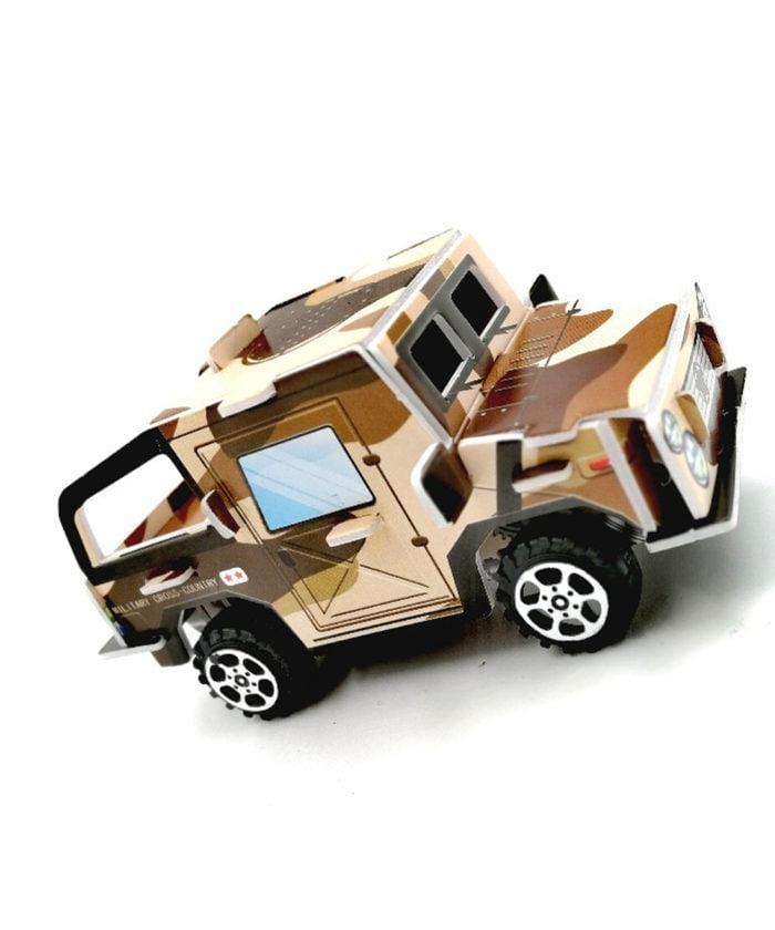 DIY 3d Brown Gypsy Pull Back TOY puzzle for kids