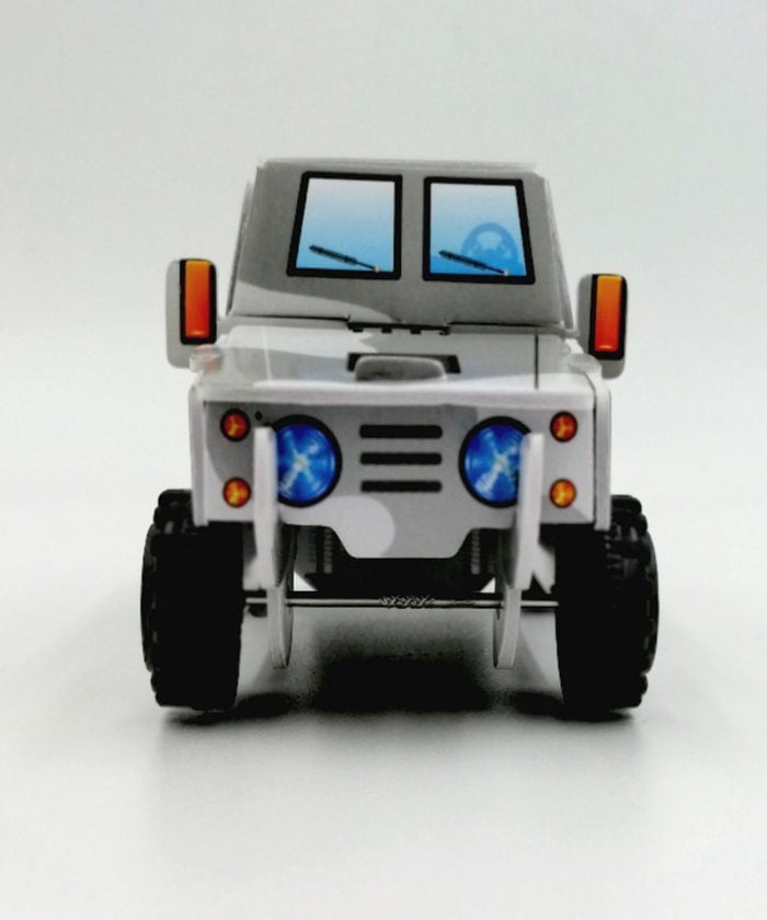 3d DIY Grey Camouflage pull back Gypsy Toy for kids