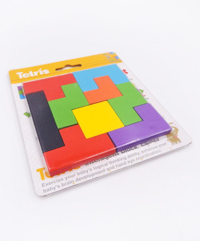 Wooden Tetris Puzzle for Kids|Blister card packing
