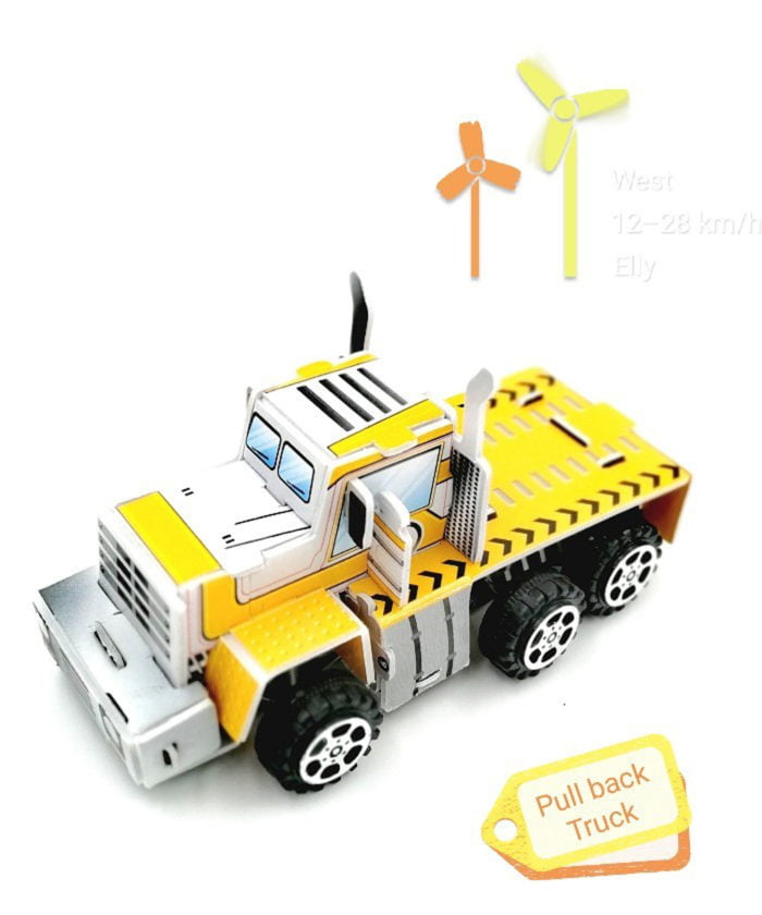 DIY Pull Back Container Truck Puzzle for Kids return gifts