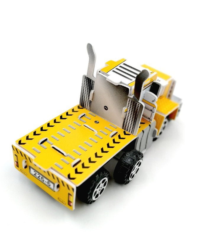 DIY Pull Back Container Truck Puzzle for Kids return gifts