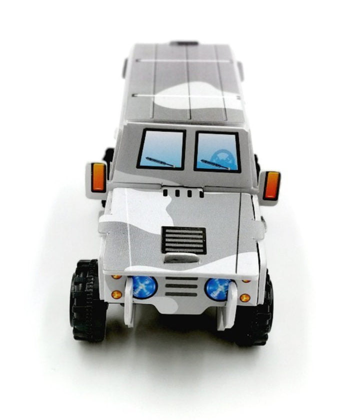 3d DIY Grey Camouflage pull back Gypsy Toy for kids