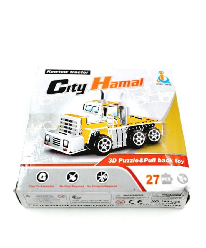 DIY Pull Back Container Truck Puzzle for Kids return gifts
