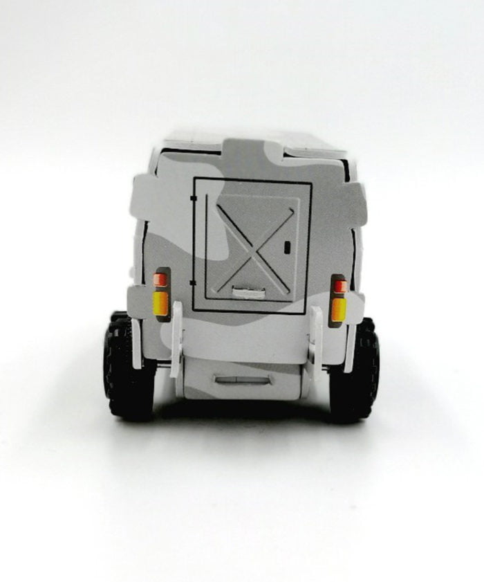3d DIY Grey Camouflage pull back Gypsy Toy for kids