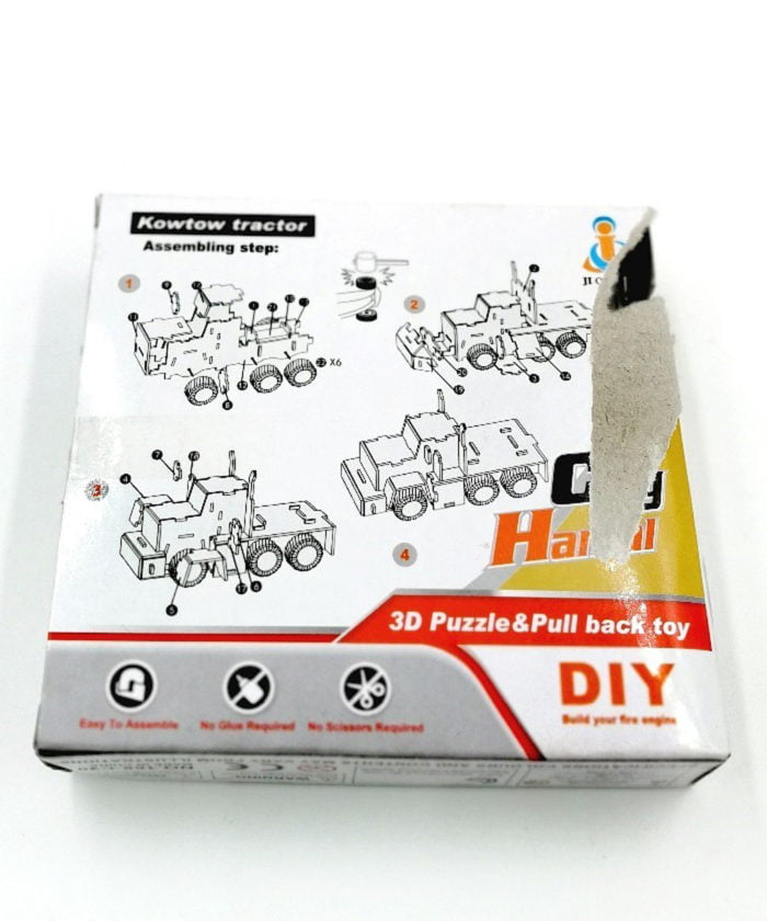 DIY Pull Back Container Truck Puzzle for Kids return gifts