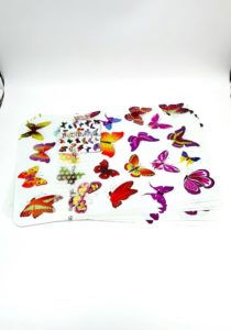 Butterfly Print adults return gifts tablemats