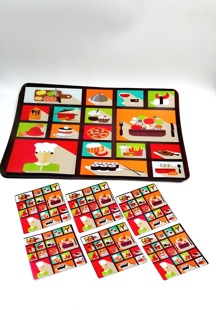 masterchef table mats for adults return gifts