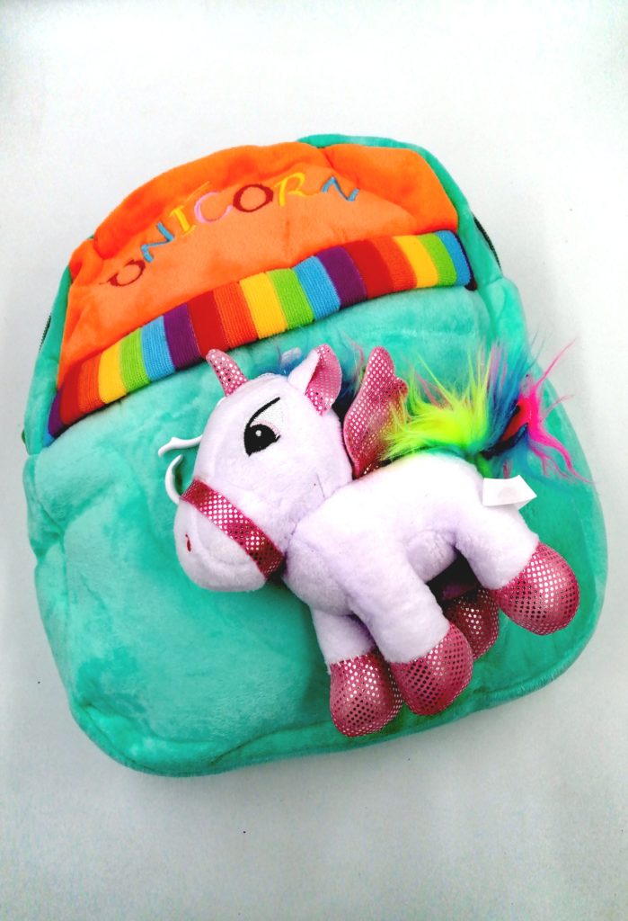 unicorn soft toy bag