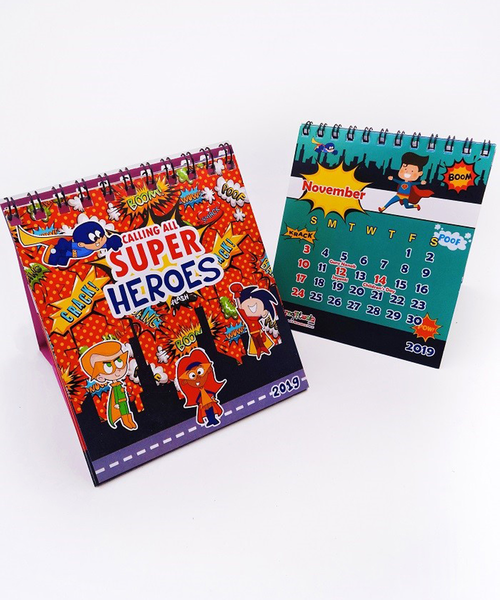 2020 Super Heroes Theme Cute Customized Desk Calendars Customize