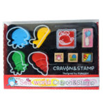 Aquarium Theme Crayon and Stamp Gift Set