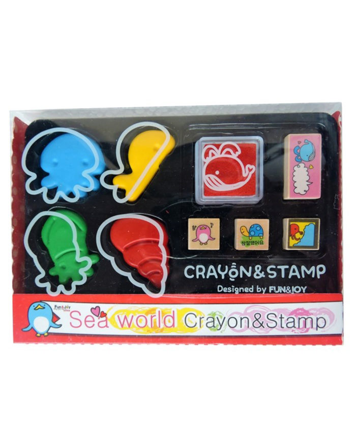 Aquarium Theme Crayon and Stamp Gift Set