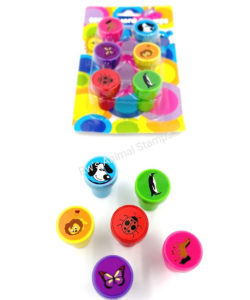 Pack of 6 Animal design Stamps with inbuilt ink
