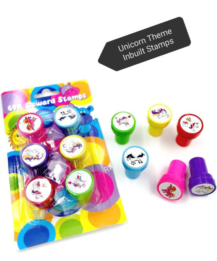 Pack of 6 Super cool Unicorn stamp set
