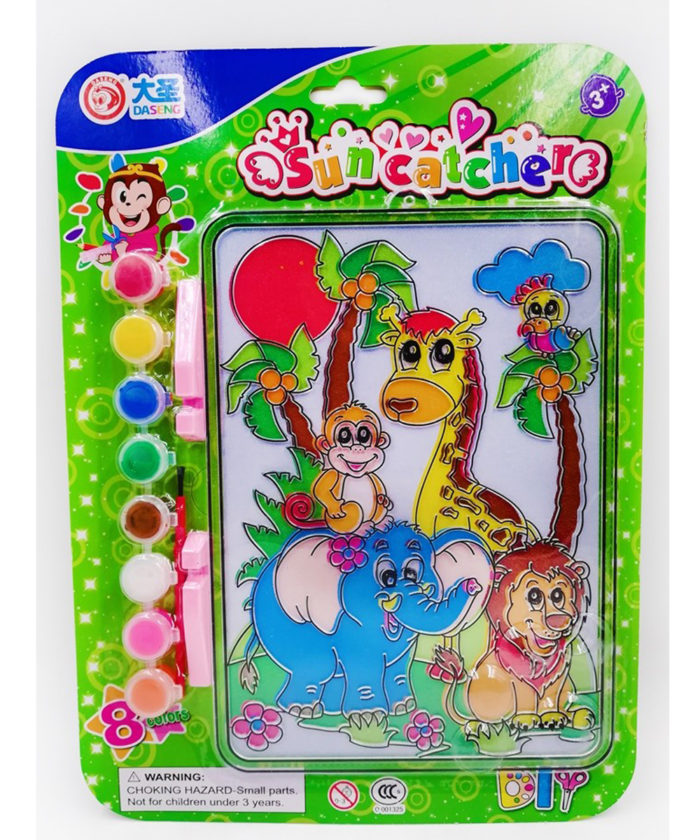 DIY 3D Embossed Beautiful Sun Catcher Acrylic Painting| with Colors suncatcher diy