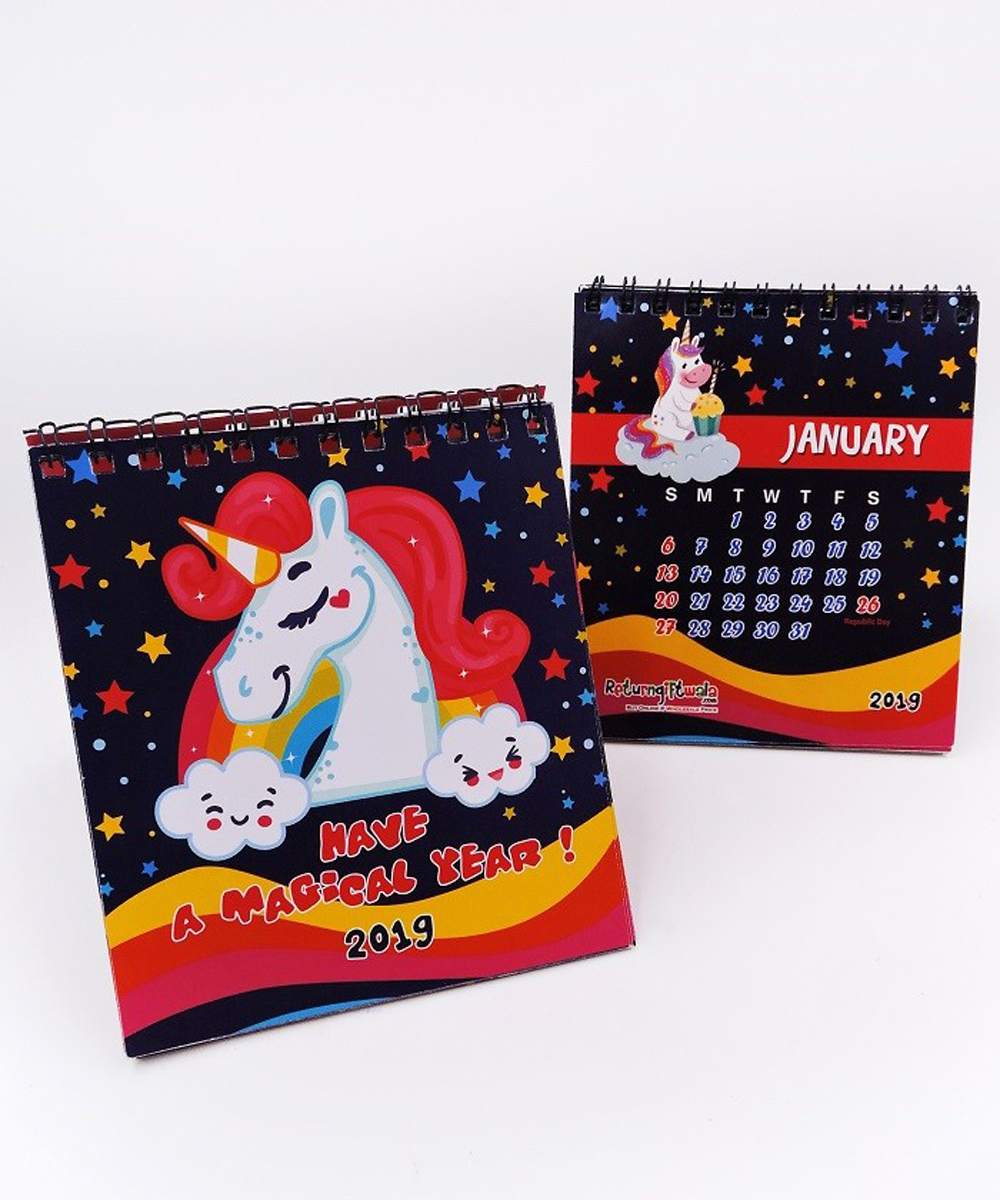 2020 Unicorn Theme Colorful Customized Desk Calendars Customize