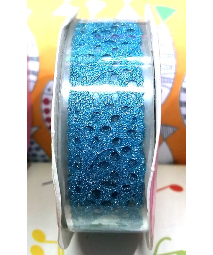 Pack of 4 Glittered Lace Design Cello Tapes for Craft