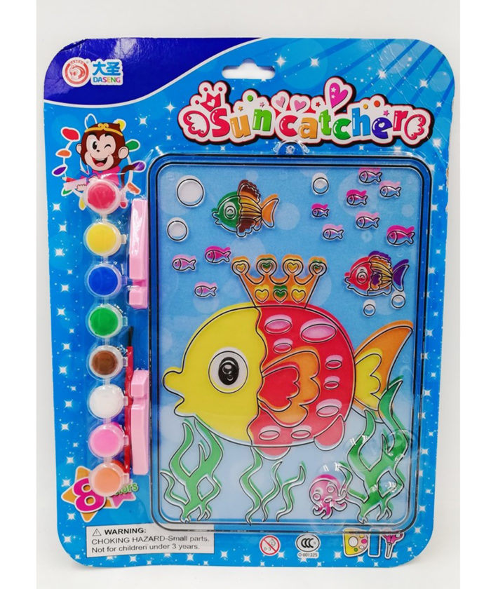 DIY 3D Embossed Beautiful Sun Catcher Acrylic Painting| with Colors