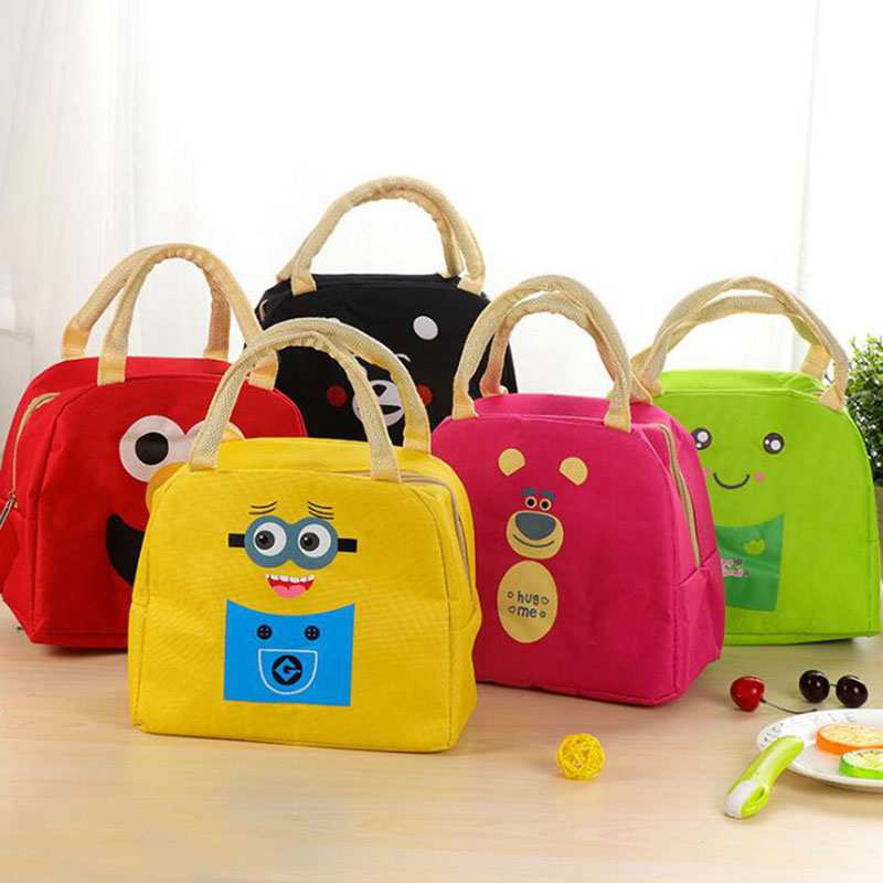 minion print theme cute lunch bags for kids