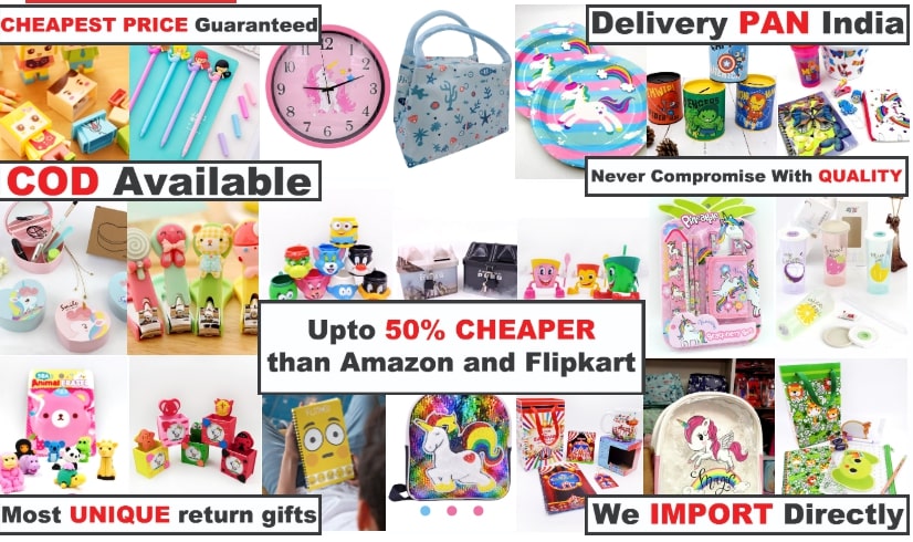 100 Unique Birthday Return gifts for kids Wholesale Price