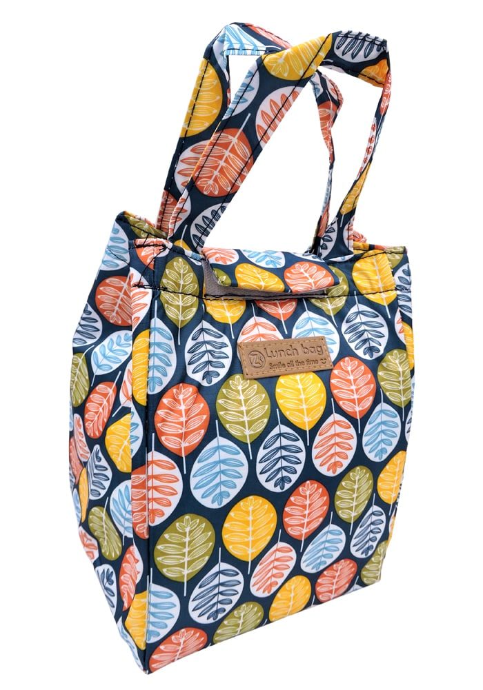 Leaf design insulated thermal stylish lunch bags for adults kids