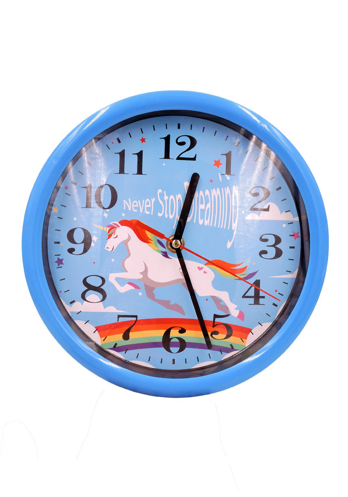 Fancy wall clocks for children bedroom unicorn theme return gifts