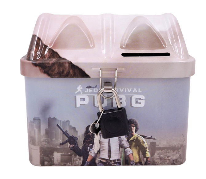 Money bank for Pubg lover key and lock