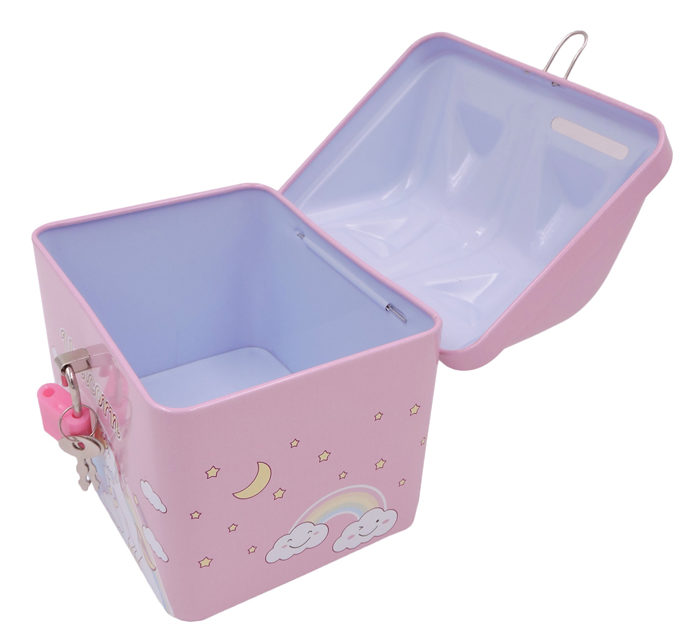 unicorn hut shape kids money bank with lock and key for kids return gifts