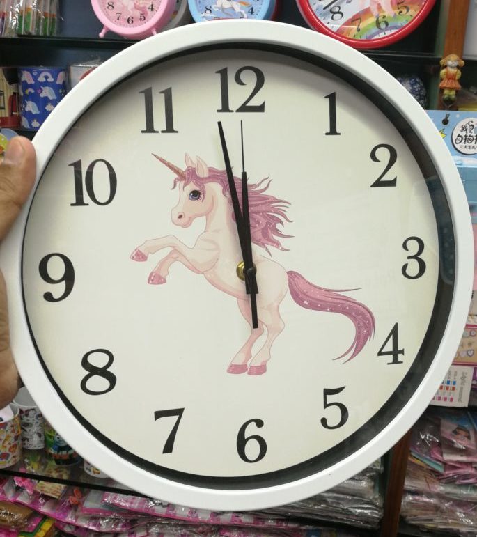 wall clock for baby room unicorn theme birthday return gifts for kids