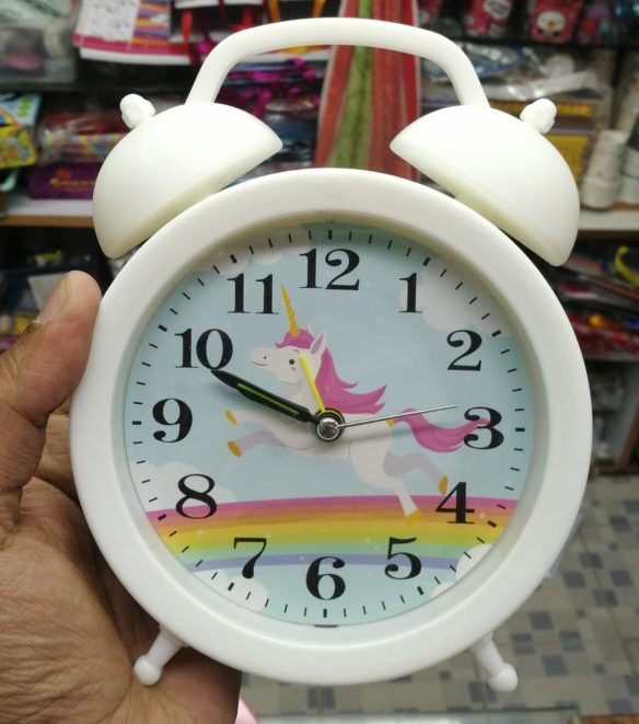 unicorn theme alarm clock for kids room birthday return gifts