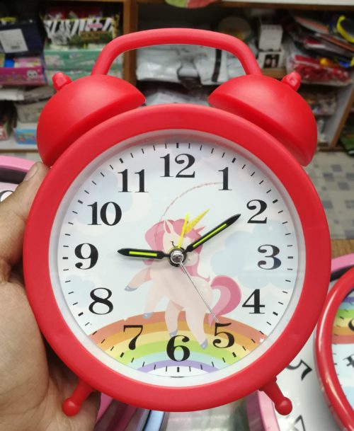unicorn theme red color children alarm clock online india