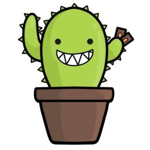 evil smiling cactus