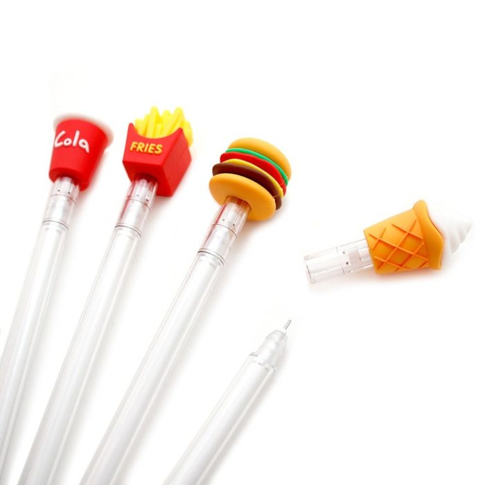 fast food theme gel pens for kids return gifts