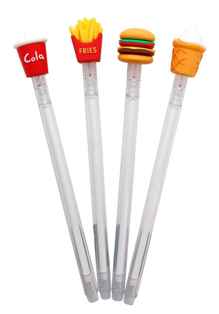 fast food theme gel pens for kids return gifts