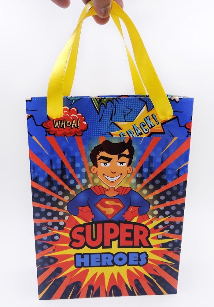 Super hero theme return gifts paper bags