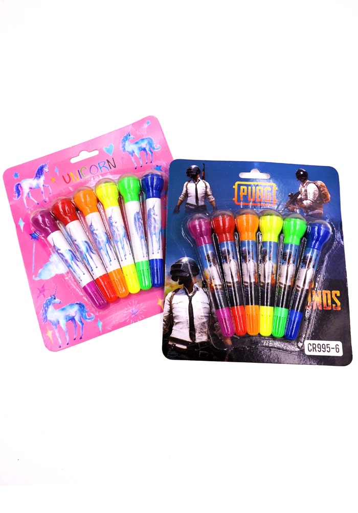 rolling stamp with sketch pens for kids return gifts
