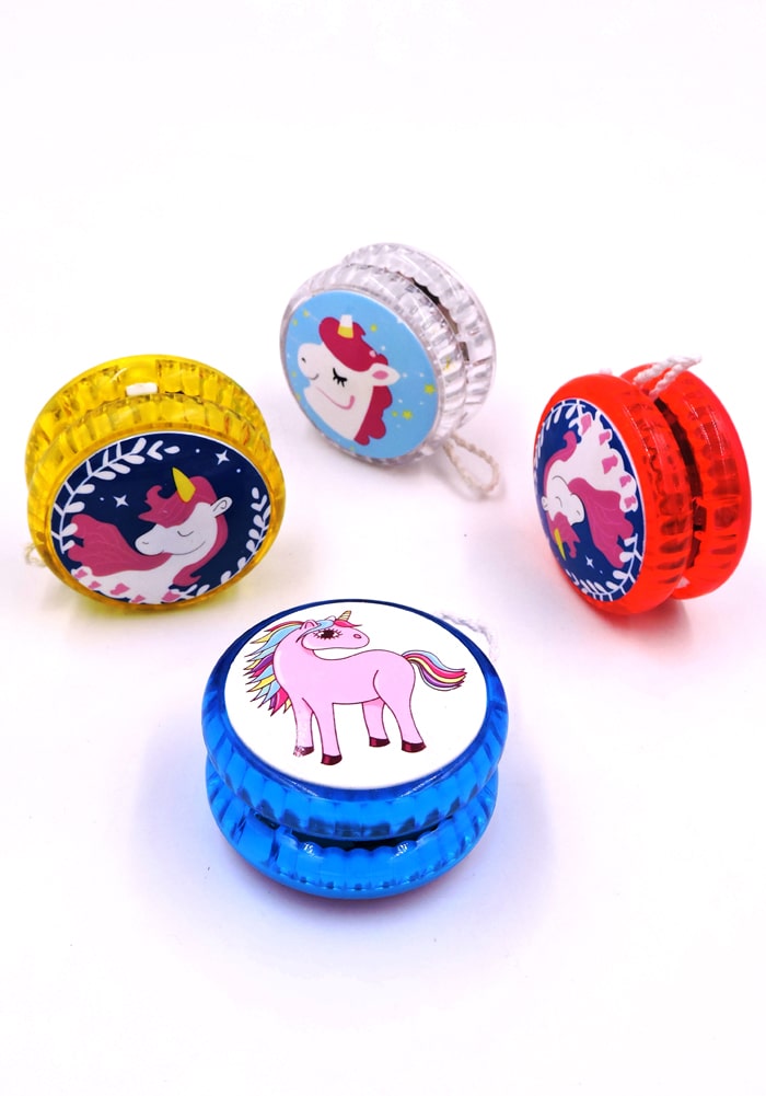Light up Unicorn Yo yo for unicorn theme kids return gifts