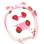 strawberry theme hair band for girls