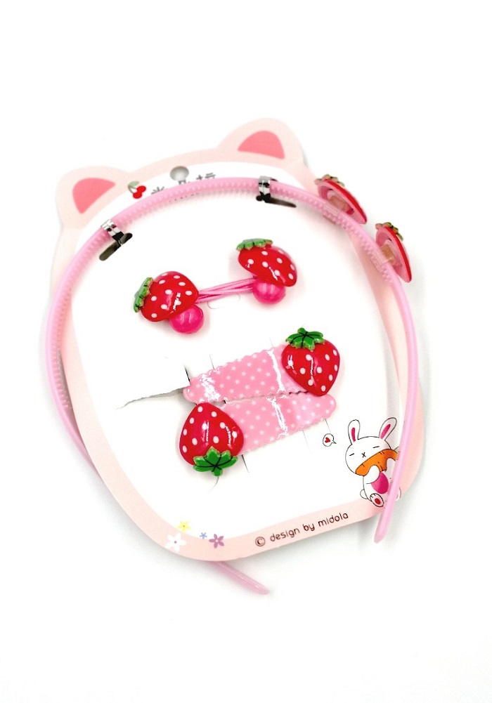 strawberry theme hair band for girls