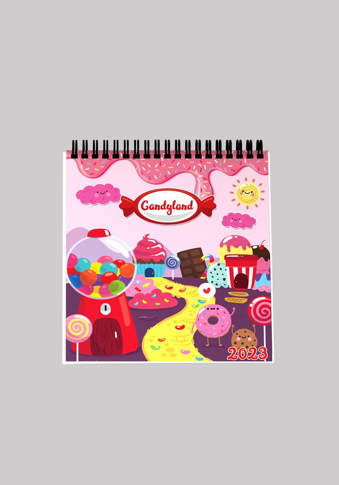 Candy land theme kids calendars