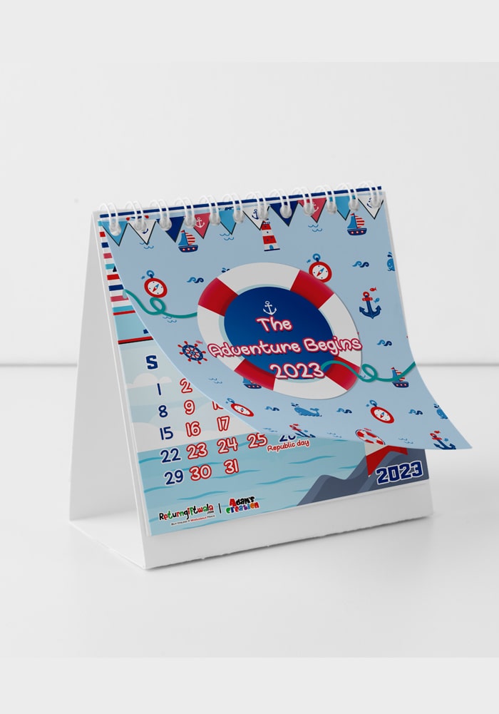 nautical theme calendars paper gifting desktop for birthday return gifts