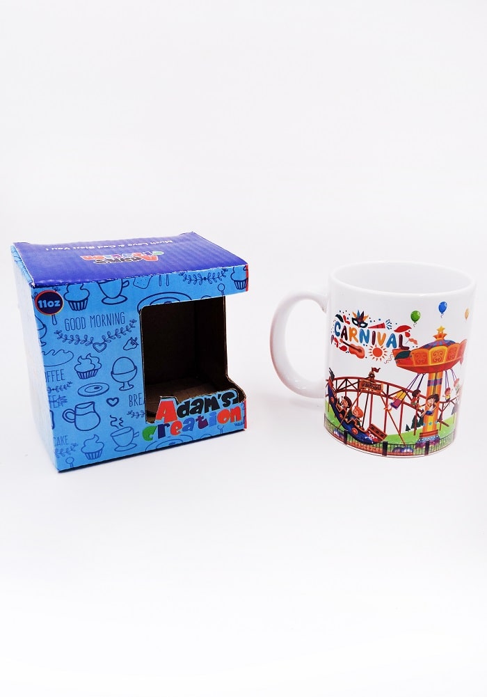 carnival theme bone china mug