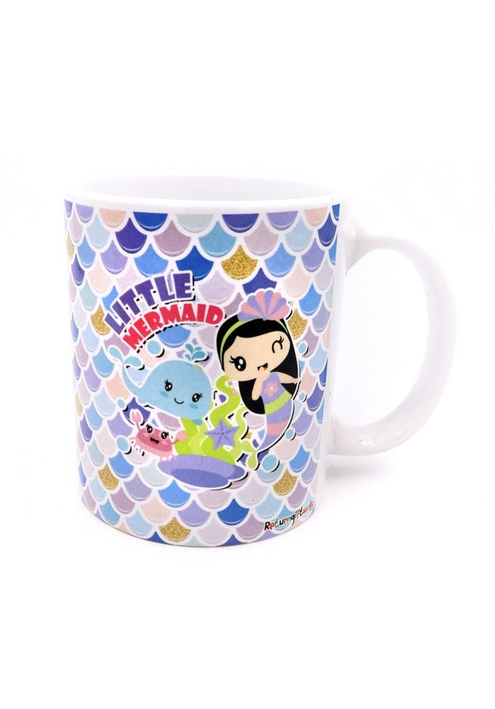 mermaid theme bone china mug