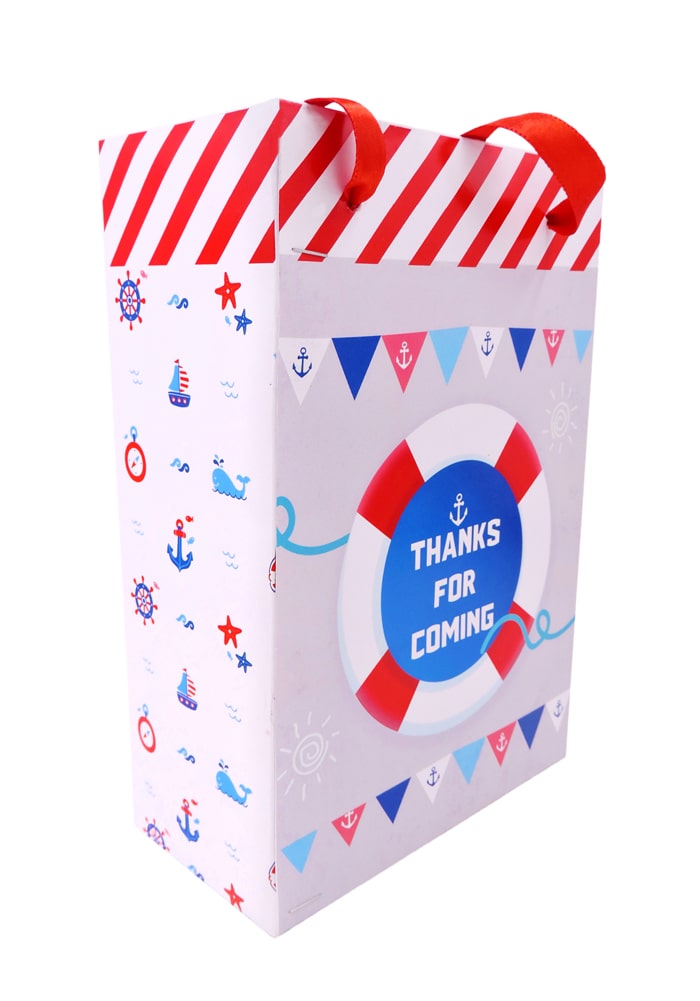 nautical sailor theme paper bag for return gifts