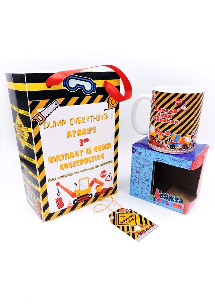 under construction theme combos return gifts