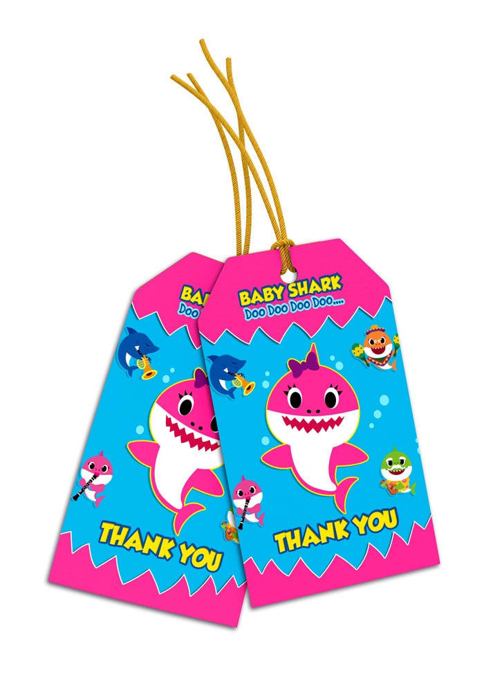 baby shark theme thank you cards for return gifts