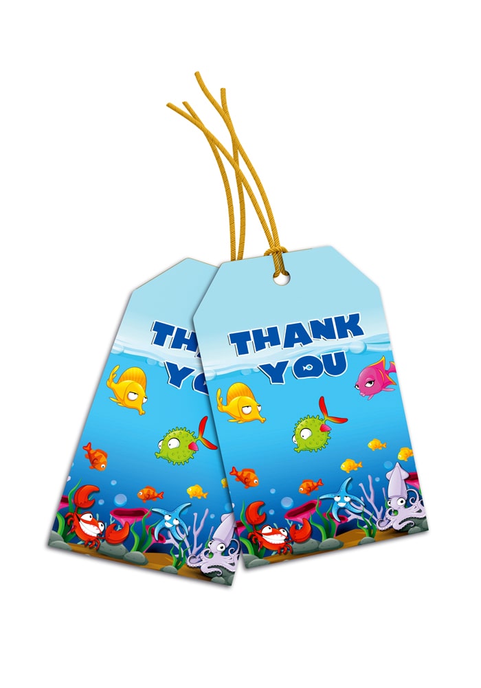 under water theme thank you cards