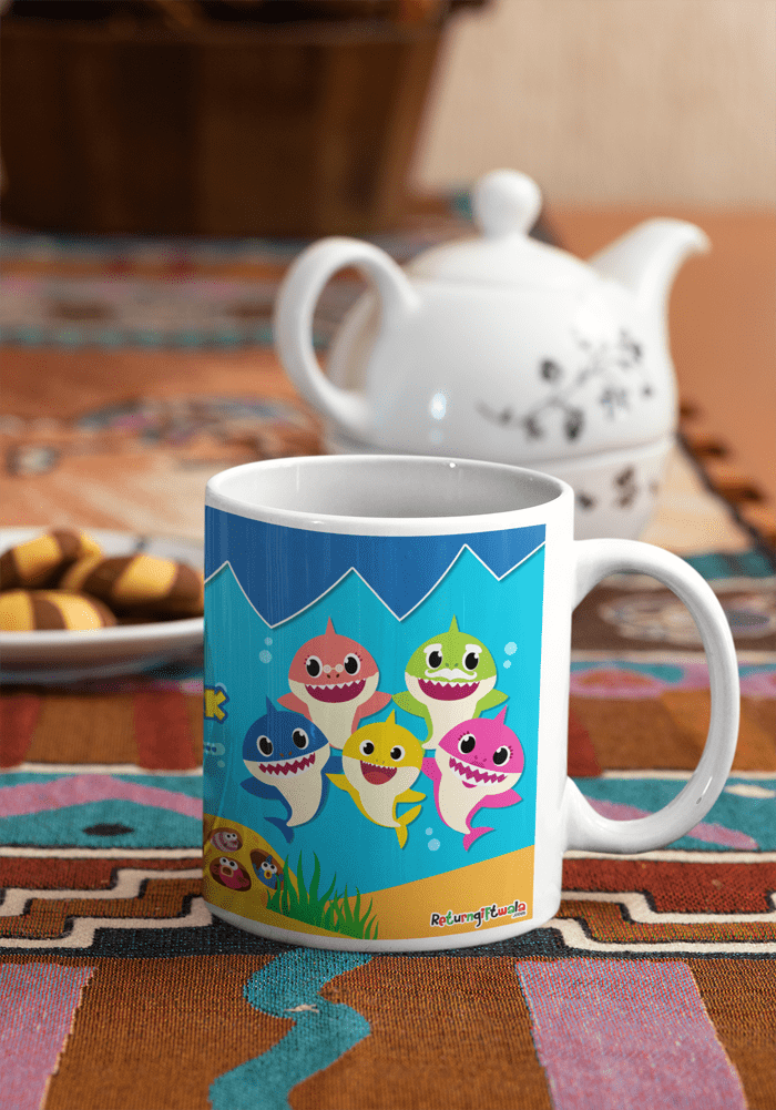 Baby shark theme party ideas coffee mug for kids