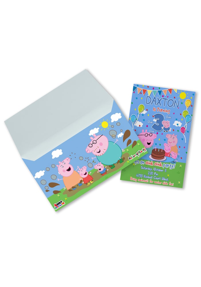 Peppa pig invites