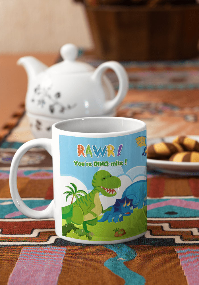 dinosaur theme mug for return gifts